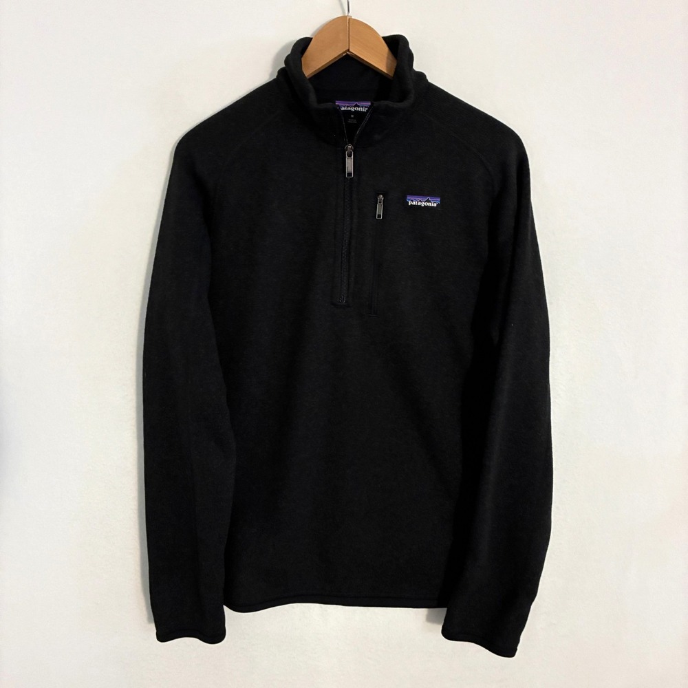 Patagonia Better Sweater 1/4 Zip Fleece Pullover Men's M Black Active Gorpcore